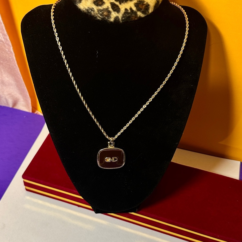 Dior Necklace CD pendant in a beautiful brown pastel - Picture 8 of 14